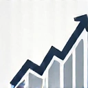 Icono de gráfico ascendente de resultados